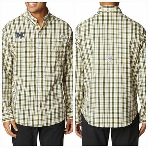 Columbia Maize Michigan Wolverines Super Tamiami Omni-Wick Long Sleeve